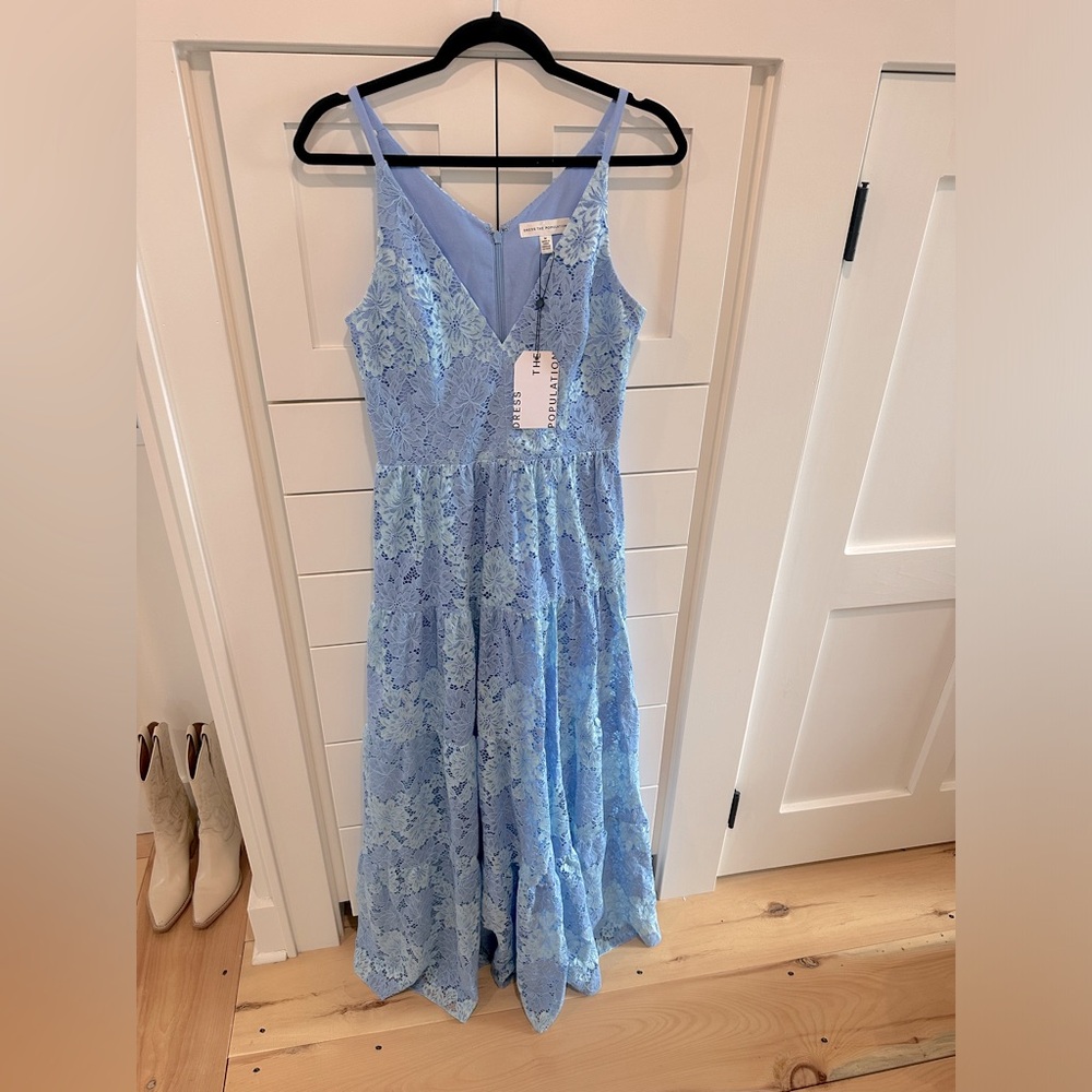 DRESS THE POPULATION Size M, Blue
Melina Fit & Flare Maxi Dress, NWT, never worn
